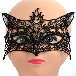 LaceMask-2 Black lace mask.