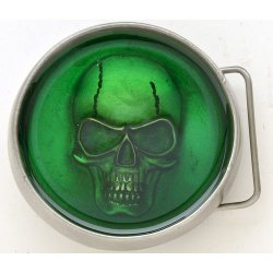 BK-731-Green Skull in green resin