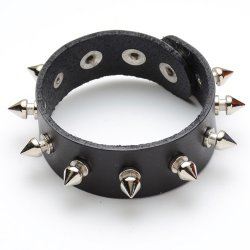 YW-B-18 Metal spike bracelet single row short