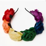 RBHB-24-01 Rainbow floral headband