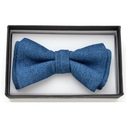 BOT-JN-5 Denim Bow tie medium blue.