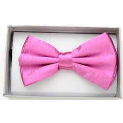 BOT-G51 Shiny metal look pink Bow tie