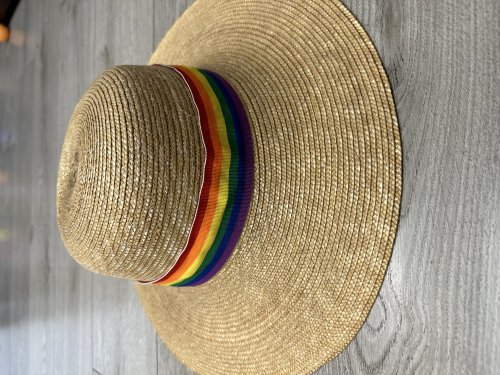 Rainbow Straw Hat - Click Image to Close