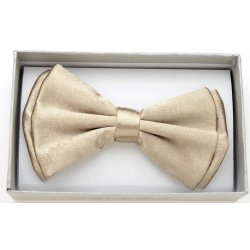 BOT-G60 Shiny platinum metal look Bow tie