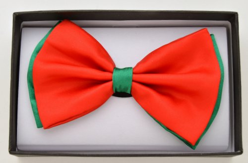 BOT-R&G Fabric bowtie with red and green. - Click Image to Close