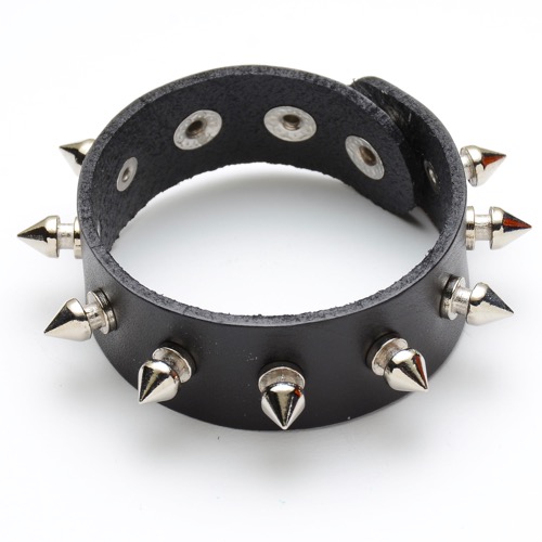 YW-B-18 Metal spike bracelet single row short - Click Image to Close