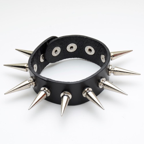 YW-B-19H Metal spike bracelet single row long spike - Click Image to Close