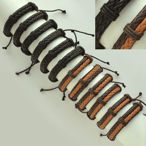 YWL297 Woven leather bracelets - Click Image to Close