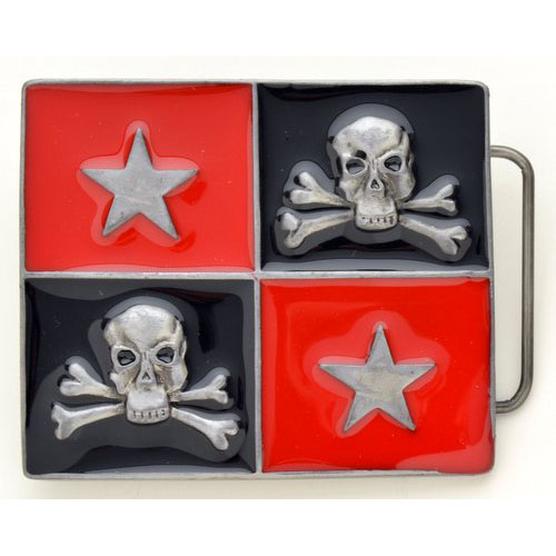 BK-775 Skull and cross bones star design. - Click Image to Close