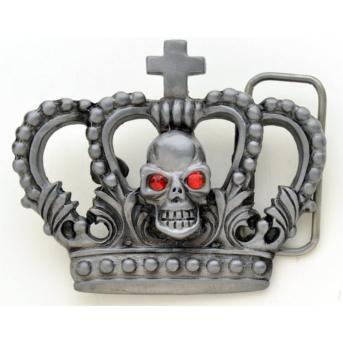 BK-776 Crown with skull and red rhinestone eyes. - Click Image to Close