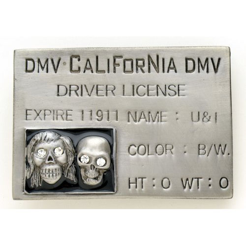 BK-806 California Drivers License with skulls - Click Image to Close