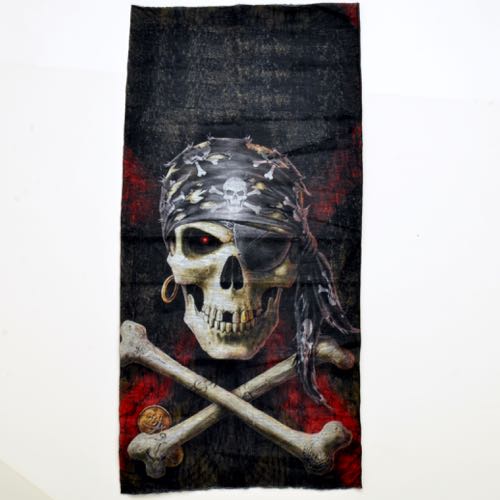 TUB-007 Pirate Skull print tube face mask - Click Image to Close