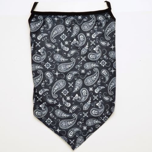 TUM-004 Black paisley print tube face mask - Click Image to Close