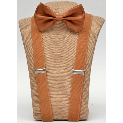 R-BOT-SUS Brown Bow tie – Brown Suspender set - Click Image to Close